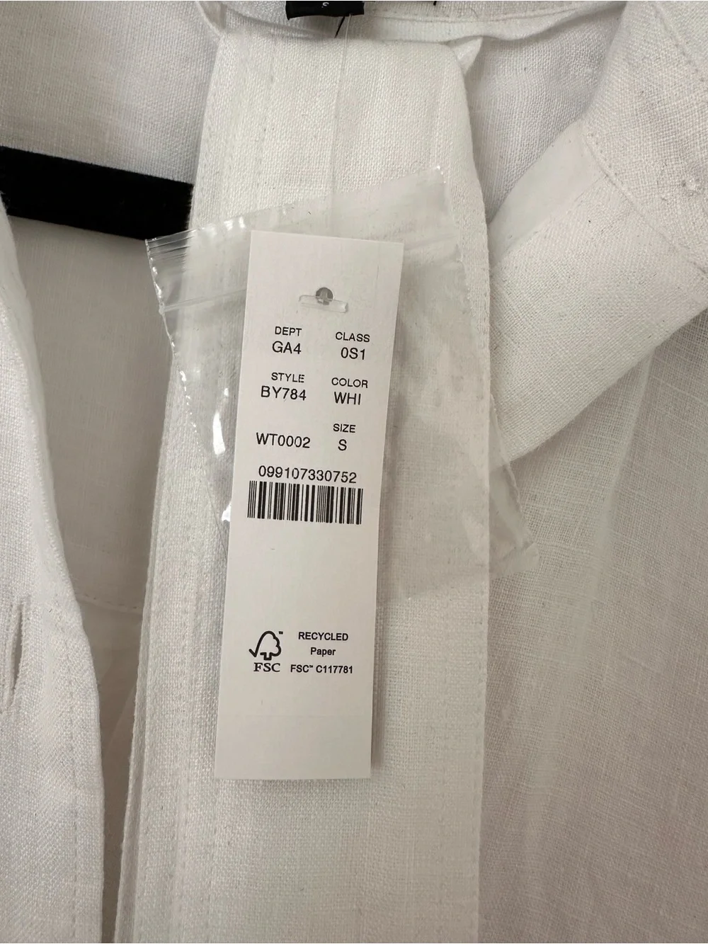 NWT JCrew White Linen Capitaine Shirtdress